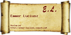 Emmer Luciusz névjegykártya